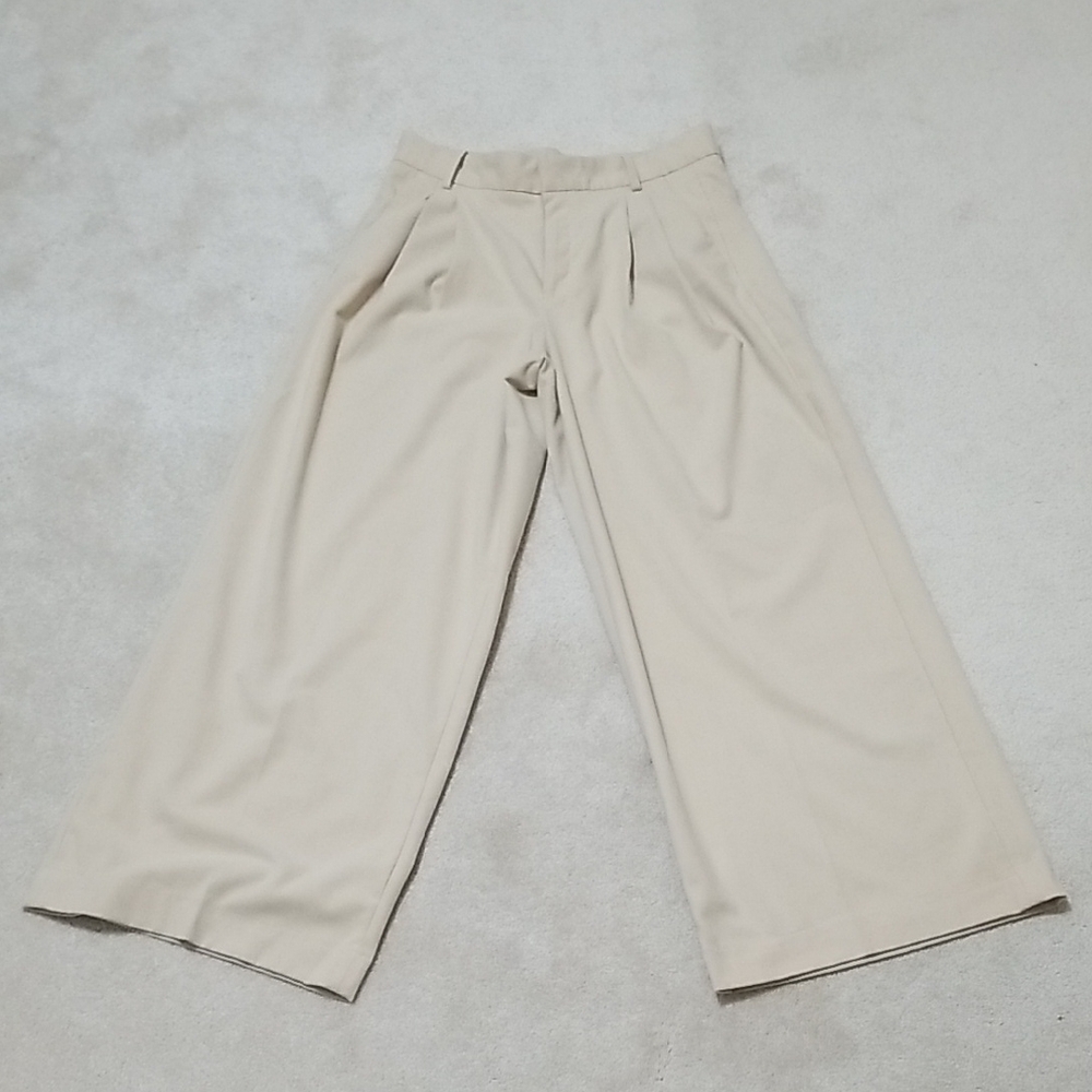 Banana Republic Cream Wide-Leg Pants Size 6